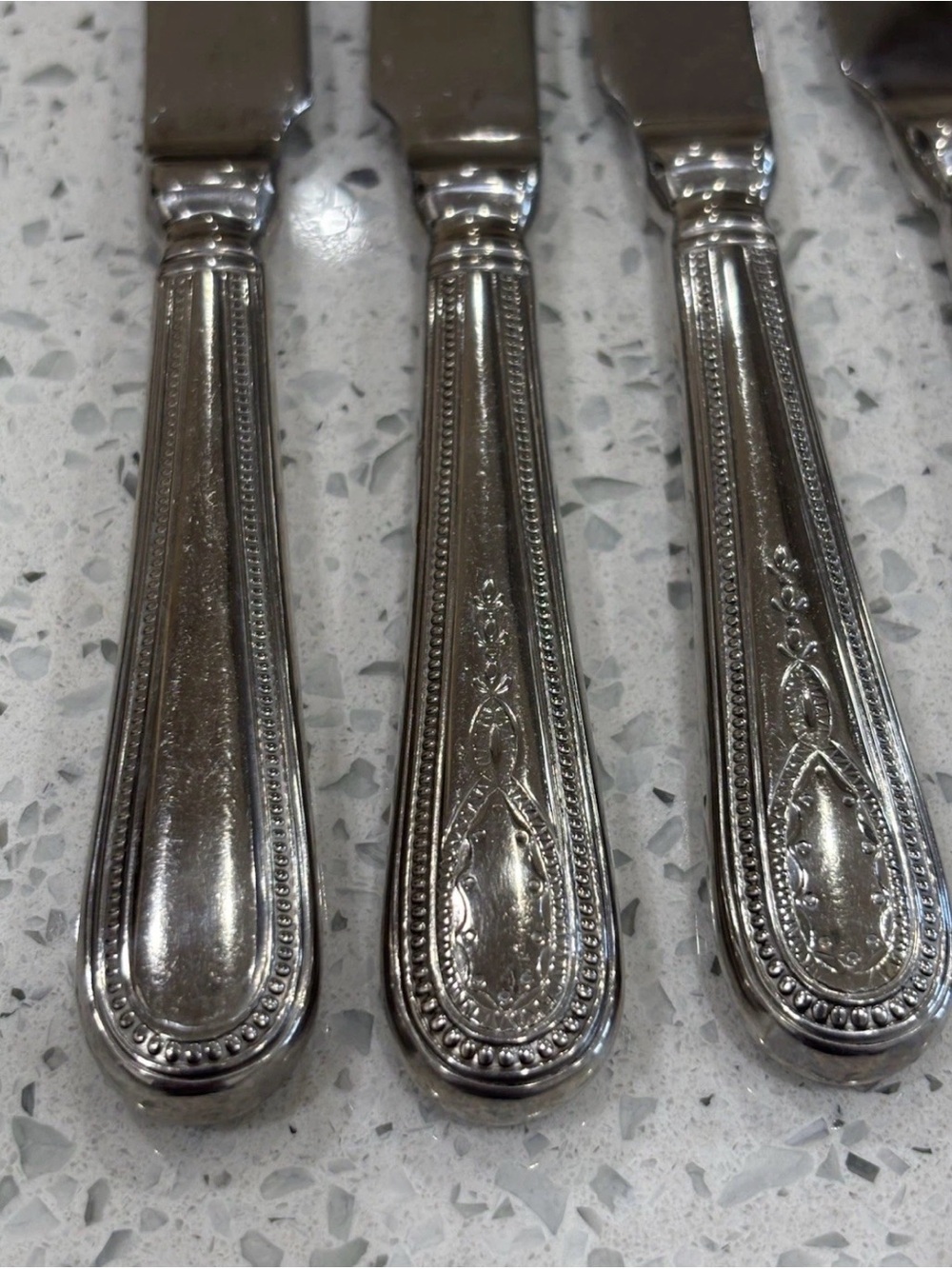 Bateman Beaded Stainless butter knives by TOWLE SILVER set of 6
